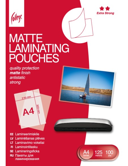 Matte Laminating Film A4 (432x303mm ) 125mic/100sheets