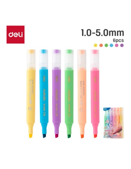 Highlighter DELI Chisel tip:1-4mm ASST.