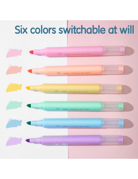 Highlighter DELI Chisel tip:1-4mm ASST.