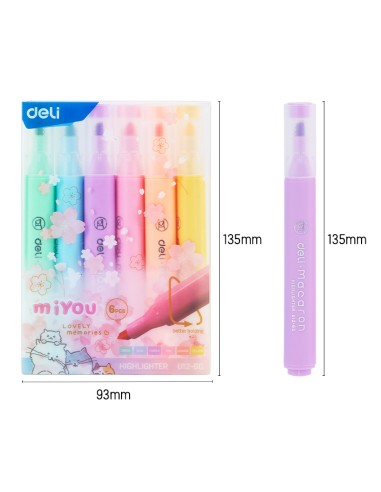 Highlighter DELI Chisel tip:1-4mm ASST.