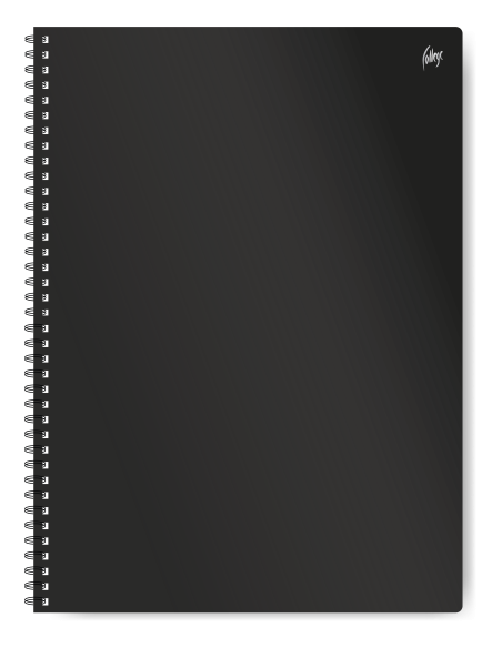 Notebook College Soft A4+/60 sheets, 5x5 ruling, perforation and spiral on the long side
