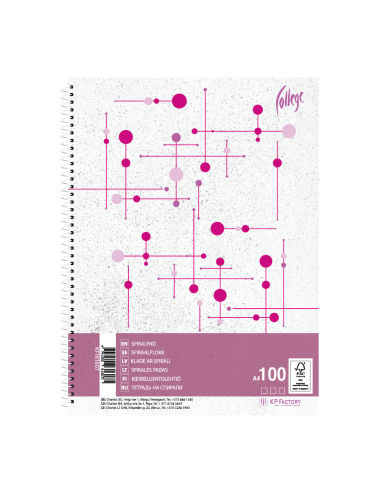Notebook College A4/100sh/7x7square spiral on side