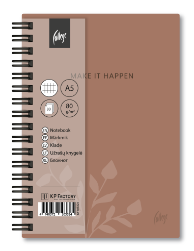 Notebook A5/80sh/squared