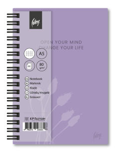 Notebook A5/80sh/squared