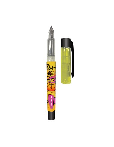 Fountain pen with ink cartridge, 24pcs/display box, Street art Tatoo