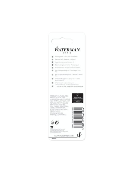Südamik pastapliiatsile Waterman F must blistris