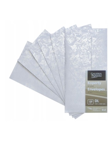 Ümbrik Galeri Papieru DL Roses white P, 120g/m2, 10tk/pk D