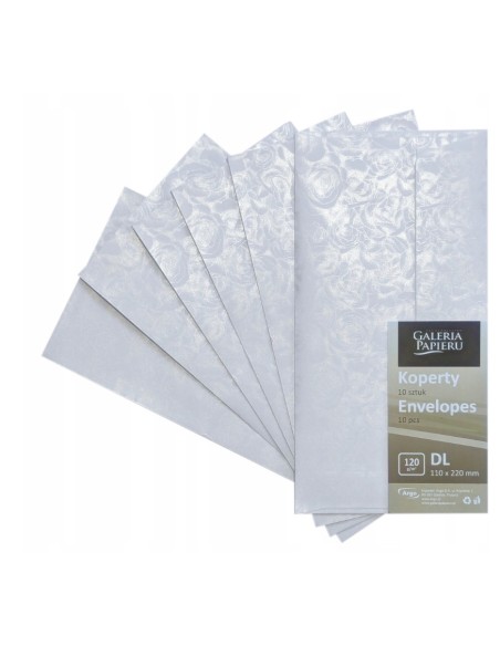 Ümbrik Galeri Papieru DL Roses white P, 120g/m2, 10tk/pk D