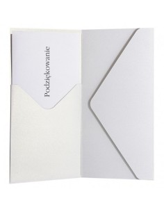 Ümbrik Galeri Papieru DL pearl white 110x220mm , 220g/m2, 5tk/pk 2