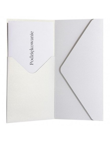 Ümbrik Galeri Papieru DL pearl white 110x220mm , 220g/m2, 5tk/pk