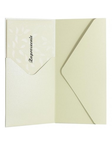 Ümbrik Galeri Papieru DL pearl cream 110x220mm , 220g/m2, 5tk/pk