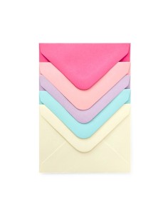 Ümbrik 70x100mm  pastellvärvid assortii, 110g/m2, 10 tk/pk