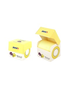 Roll notes, 50mmx10m, 25mm Core w dispenser, Pastel yellow 2