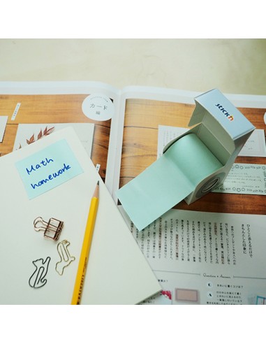 Roll notes, 50mmx10m, 25mm Core w dispenser, Pastel blue