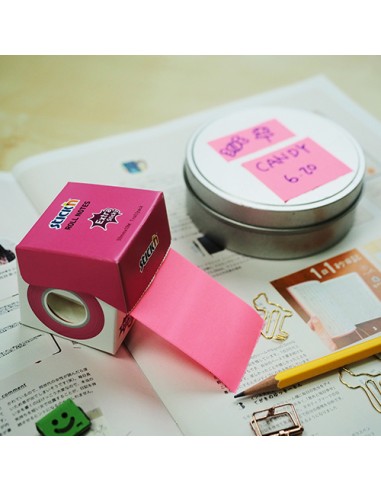 Roll notes, 50mmx10m, 25mm Core w dispenser, Neon magenta