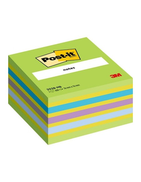 Märkmekuup 3M Post-it 76x76 Lollipop 450L, neoonroheline