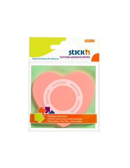Märkmepaber StickN 21545 Pattern adhesive 50L süda blistris