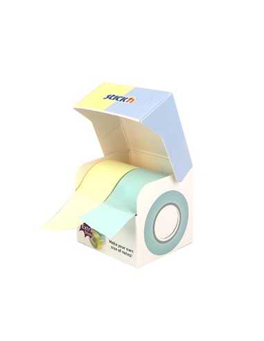 Roll notes,25mmx10m, 25mm Core,Pastel yellow & blue