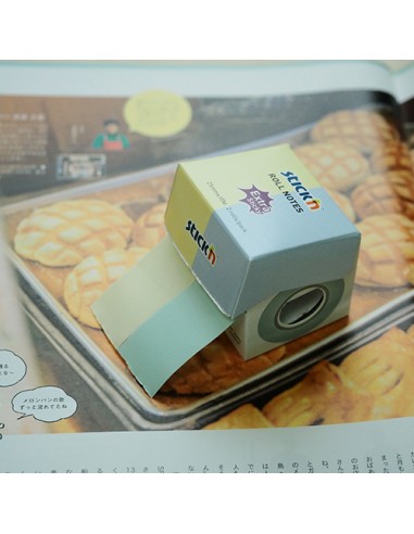 Roll notes,25mmx10m, 25mm Core,Pastel yellow & blue