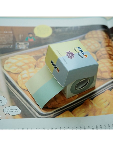 Roll notes,25mmx10m, 25mm Core,Pastel yellow & blue
