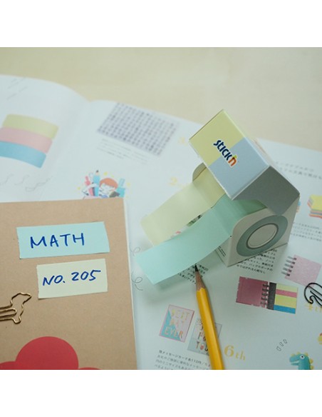 Roll notes,25mmx10m, 25mm Core,Pastel yellow & blue