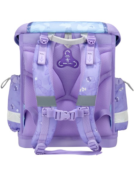 Schoolbag Belmil 403-13/AG Purple Blue Butterfly Ergonomic