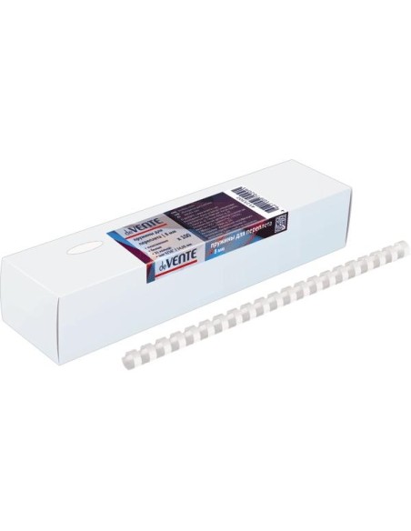 Köitespiraal deVENTE 8mm, plastik, valge