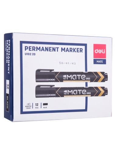 Permanent Marker Bullet 1.5mm Black