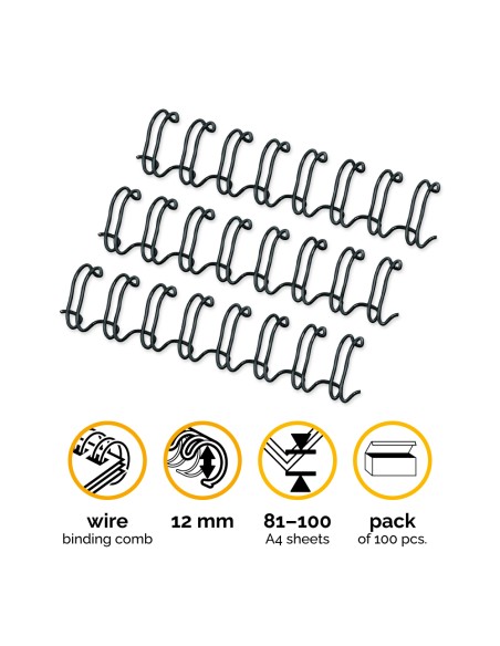 *Köitespiraal 12mm, metallist 3:1 valge