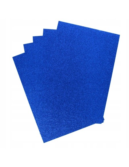 Decorative glitter card paper A4 blue 5pcs/pack 210g/m2