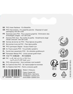 Kustukumm Faber-Castell 189530, valge 3tk/pk 2