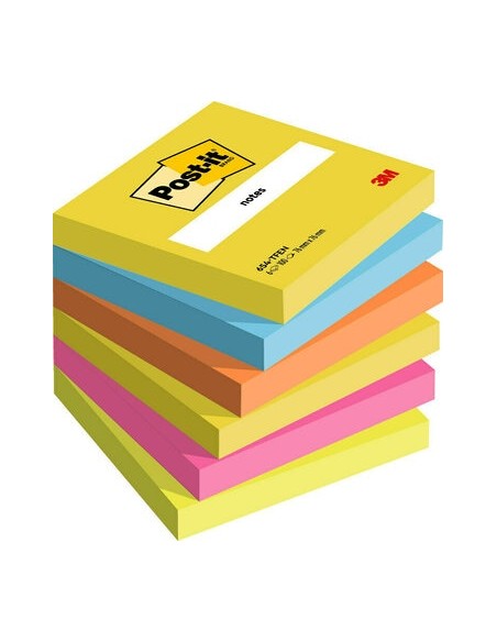 Märkmepaber 3M Post-it® 76mmx76mm 6tk/pk 100L Energetic