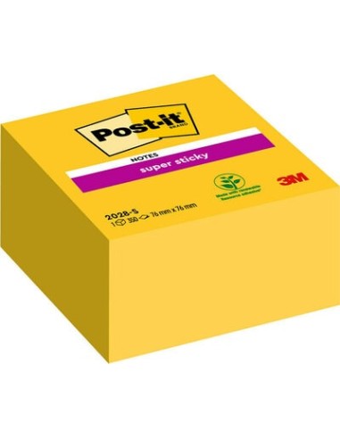 Märkmekuup 3M Post-it® Super Sticky Cube 76mmx76mm  350L kollane
