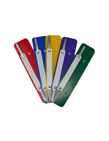 Project File binding clip 35x150 mm, PP, orange peel, 20 pcs/polybag with sticker,  350 μm