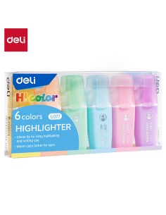 Tekstimarkerite komplekt Deli Hicolor mini 6-värvi