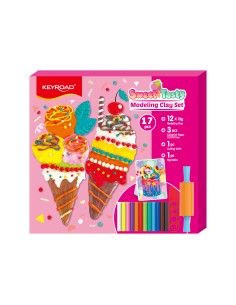 Plastiliini komplekt Keyroad Sweet Tasty, 180g + nuga + rull + värviline paber