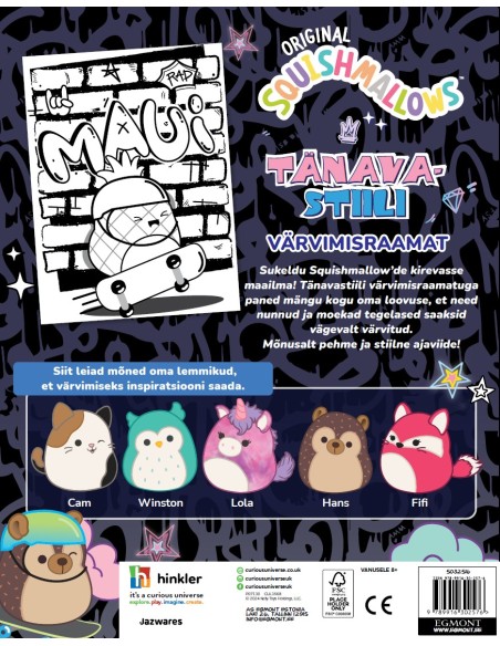 Squishmallows. Tänavastiili värvimisraamat