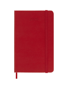 Kalendermärkmik Moleskine 2026 9x14cm, nädal, kõvad kaaned, punane 2