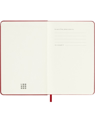 Kalendermärkmik Moleskine 2026 9x14cm, nädal, kõvad kaaned, punane