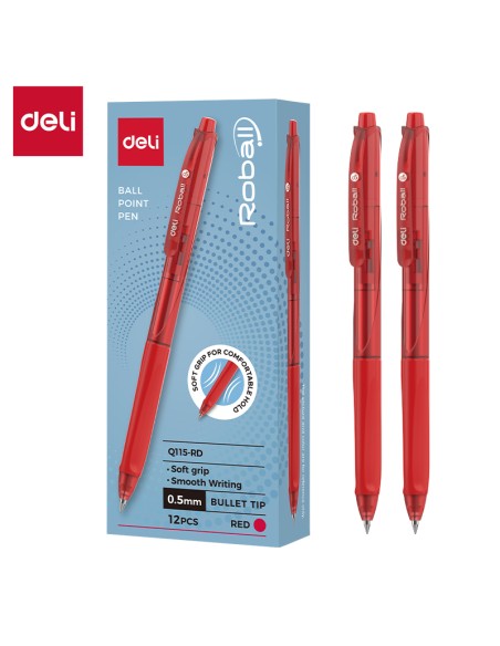 Pastapliiats Deli Roball 0.5mm punane