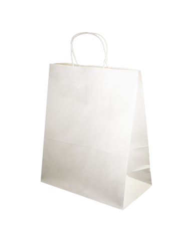 Paper bag with flat handles 240x100x360 White