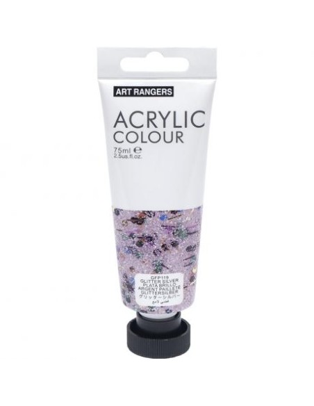 Akrüülvärv Art Rangers 75 ml tuubis Glitter-hõbedane