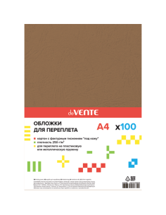 Köitekartong deVENTE Delta A4/230g/100L reljeefne, pruun