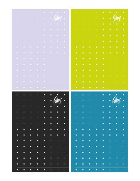 *Memobook College Supreme A4/96sh/ 5x5square qlued on top, assorted