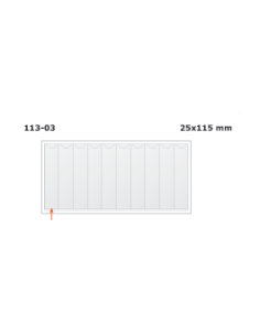 *Self Adhesive Pocket Prolexplast 25x115mm,10pcs on A4 sheet, 1-sheet