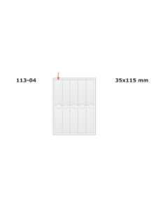 Kiletasku Prolexplast 35x115mm etiketile, iseliimuv, 10tk/lehel 1 leht