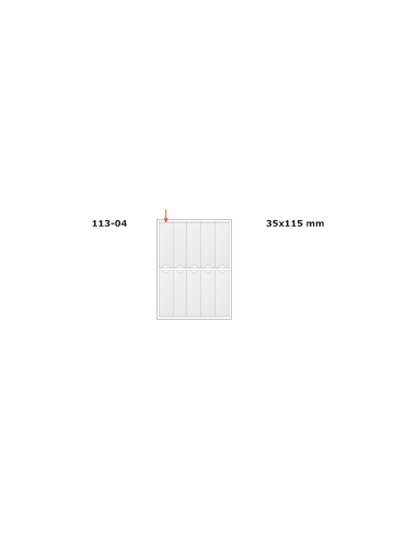 Kiletasku Prolexplast 35x115mm etiketile, iseliimuv, 10tk/lehel 1 leht