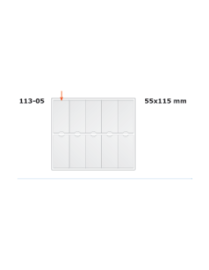 *Self Adhesive Pocket Prolexplast 25x115mm,10pcs on A4 sheet, 1-sheet