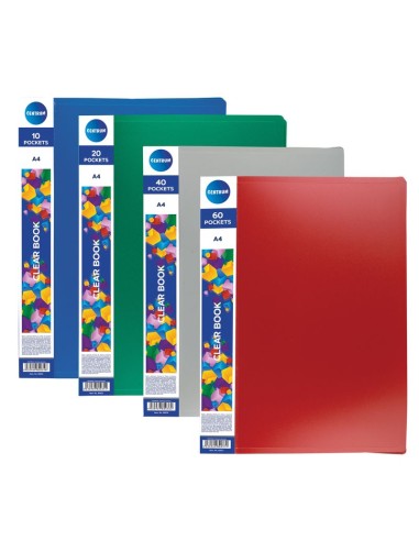 *Display book Centrum A4 10-pockets assorted colors