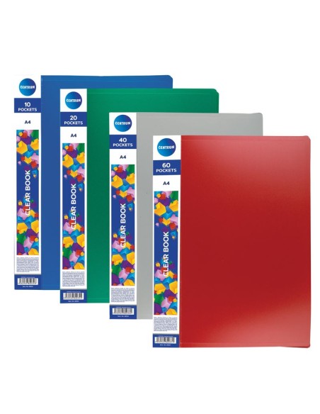 *Display book Centrum A4 10-pockets assorted colors